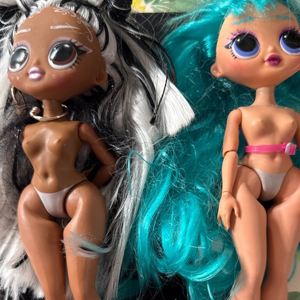 2 Lol Surprise Omg Dolls Switches Sunshine Makeover And Cosmic Nova Nude 9”